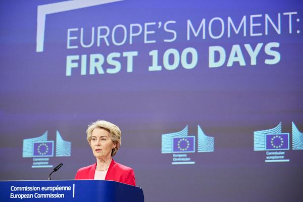 Press conference by Ursula von der Leyen, President of the European Commission, on the first 100 days of her second mandate at the helm of the European Commission